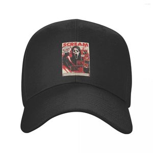 Bonés de bola personalizados Halloween Ghost Killer Scream Boné de beisebol esportivo feminino masculino chapéu de pai ajustável primavera snapback