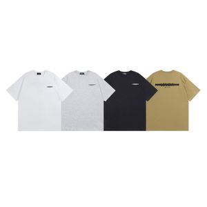 BLCG LENCIA 2023 Summer New 250g 100% Cotton T-shirt Men High Quality Print Color Sleeve Drop Tshirts Oversize Tops 2023138