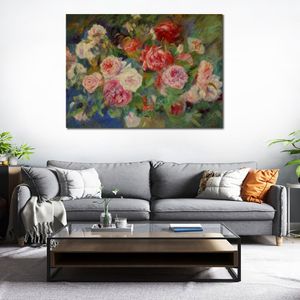ピエール・オーギュスト・ルノワールの有名な絵画レニオールのバラ印象派風景手描き油アートワーク家の装飾