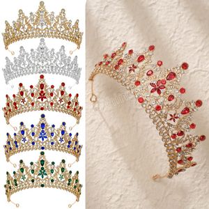 5 färger Mode Lyx Kristall Tiara Crown Kvinnor Bröllopsfest Nya koreanska Elegant Bröllopshår Klänning Accessoarer