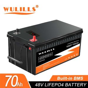 New 48V 70Ah LiFePO4 Battery Pack 48V Built-in BMS LiFePO4 Battery for Solar Power System RV House Trolling Motor Tax Free