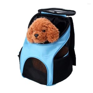 Capas para assento de carro para animais de estimação e gatos para viagem ao ar livre bolsa de malha respirável nas costas bolsa universal para cães e gatos