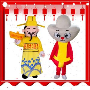 halloween God of wealth Mascot Costumes Cartoon Character Outfit Suit Xmas Outdoor Party Outfit Adult Size Promotional Advertising Clothings