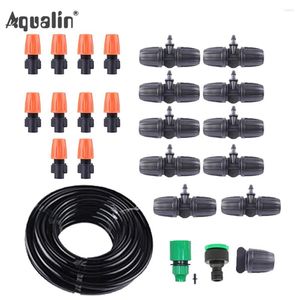 Watering Equipments 10m 9/12 Hose Automatic Spray Irrigation System Garden Mist Kits With Adjustable Nozzle #26301-9