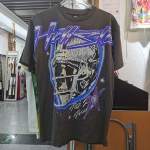 メンズ Tシャツ ヘルスター Tシャツ スカル レタープリント HELLSTAR アメリカン ハイストリート ヒップホップ ゆったり メンズ レディース カップル 半袖 Tシャツ 230707