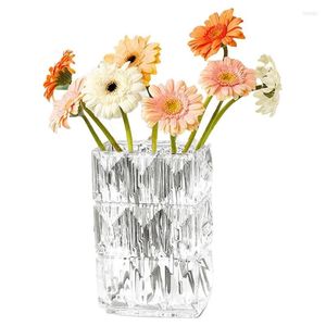 Wazony szklany wazon na kwiaty prostota w stylu nordyckim przezroczysty kryształ dekoracja hydroponiczna luksusowa aranżacja stołu