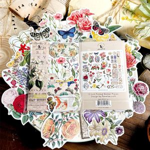 Embalagem para presente KLJUYP Flor Vintage Adesivos Die Cuts Conjunto de Coleção de Adesivos para Scrapbooking Planejador/Cartões/Diário Projeto 2214