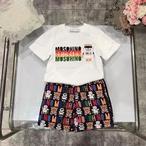 Camisa de manga curta de meninos de meninos bebês shorts 2pcs