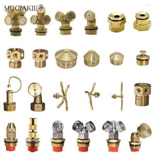 Watering Equipments Brass Nozzle Garden Mist Sprinkler Copper Misting Cooling System Irrigation 1/2" Thread 2/3/4 Arm Sprayer Fog Tool