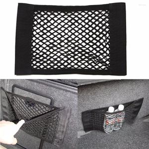 Car Organizer Car-Styling Fabric Back Rear Trunk Seat Elastic String Net Mesh Storage Bag Pocket Cage