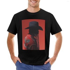 Polos Masculinas Red Cowboy Orville PeckE T-Shirt Animal Print Camisa Para Meninos Hippie Roupas Justas Camisetas Masculinas