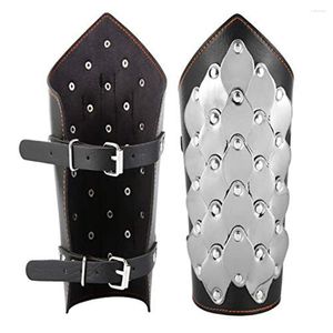 Bangle Hzman 2 Pack Unisex Black Faux Leather Dragon Scale Scale Gauntlet Bristled Wide Bracer Armour Armor Mount