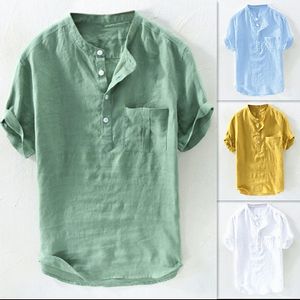 Męskie koszulki polo z krótkim rękawem, na co dzień, podstawowe, letnie, solidne, zapinane na guziki, koszulki T-shirty z kieszenią