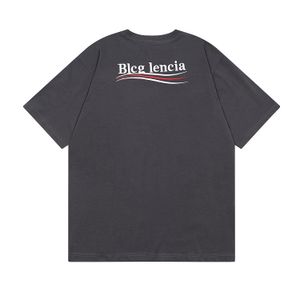 BLCG LENCIA 2023 Summer New 250g 100% Cotton T-shirt Men High Quality Print Color Sleeve Drop Tshirts Oversize Tops 2023121