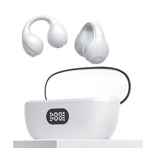 Auricolari a conduzione ossea TWS Cuffie Apple Cancellazione del rumore Cuffie sportive Bluetooth senza fili Gancio per l'orecchio binaurale Display a LED Auricolare per telefono cellulare Accoppiamento automatico