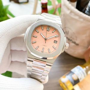 Relógios femininos masculinos top máquinas automáticas watche clássicos 5711 relógio de pulso moderno movimento de alta qualidade relógios de pulso pulseira moda pulseira de aço inoxidável