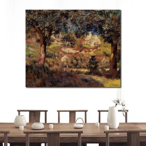 Paesaggio moderno su tela Wall Art Paesaggio a La Roche Guyon Pierre Auguste Renoir Dipinti fatti a mano di alta qualità