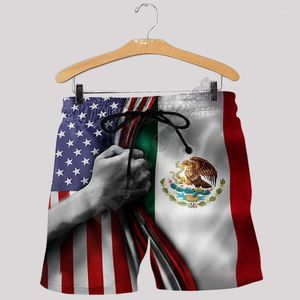Spodenki męskie PLstar Cosmos Summer Fashion Mexico Druk 3D Męskie/żeńskie Streetwear Casual Cool 02