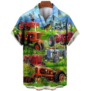 Dress Hawaiian Vintage Men's Shirts New Leisure Fashion Summer Holiday Beach Men Manga Street Style Social Clothing Verano Shirt S5xl