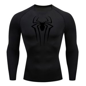 Camisetas Masculinas Camisa de Compressão Camiseta Masculina Manga Comprida Top Preto Fitness Segunda Pele Secagem Rápida Respirável Camiseta Longa Casual 4XL 230710