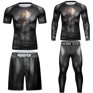 Мужская бренда Polos Men Compression T Рубашки с коротким рукавом длинный рукав Tees 3D Armor Fitness The Bjj MMA.