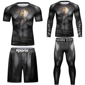 Herren Polos Marke Männer Kompression T Shirts Lange Kurzarm Jogging Tees 3D Rüstung Fitness Strumpfhosen BJJ MMA Gym Übung Rashguard tops 230710