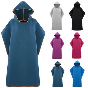 Acessórios de praia Microfibra Toalha com Capuz Masculino Feminino para Nadar Praia Viagens Secagem Rápida Robe Mudar Capa Toalha de Banho Roupão de Banho Surf Poncho Sauna Playa 230707