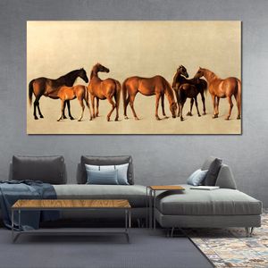 Animal Canvas Art Wildlife Painting George Stubbs Greatest Recehorses Handmade Classical Landscape High Quality