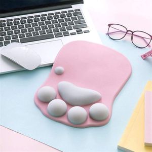 Mat Pad Pad Kawaii para Cat Garra Support Musice Mousepad Ergonomic Computador Portátil Mouse Mouse Comfort Wrist Mouse