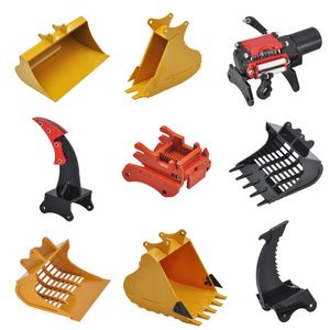 Parts Accessories Upgrade Huina Full Metal Excavator Bucket Ripper Winch Fork Lift Kit لـ 550 580 592 593 594 RC DIY 230710