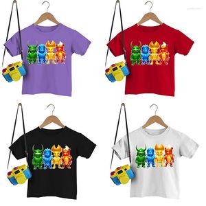 Camisetas femininas Stumble Guys Shirt Tops For Child Boys Girls Games Baby Toddler Cotton Clothes White Black Children Summer Tees