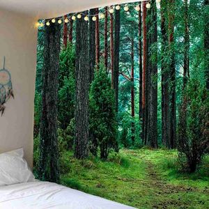 Wandteppiche „Sonnenlicht unter dem Waldbaum“, bedruckt, großer Wandteppich, preiswerte Wandbehang, Wandteppiche, Wandkunst, R230710