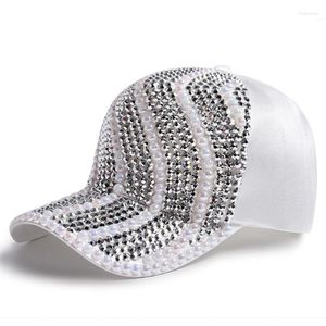 Berretti Berretti da baseball 2023 Berretto a corona stile per donna Cappello da sole Perla Cotone Snapback Accessori all'ingrosso Hip Hop