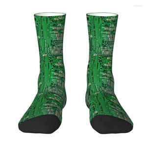 Men's Socks Electronic Circuit Board Men Women Crew Unisex Funny 3D Print Technology Computer Geek Dress