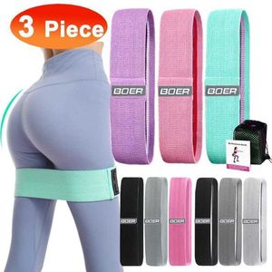 Fasce di resistenza 3PCS / Lot Elastico in gomma Elastico Fitness Fasce di resistenza sportiva Set Hip Circle Expander Training Bands per allenamento in palestra Esercizio HKD230710