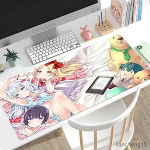 Мышиные накладки Lucky Star Girl Mouse Pad Gaming XL Mousepad XXL Механическая клавиатура натуральная резина Carpet Mouse R230710