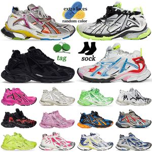 2023 Designer Balancaigaes Track Runners 7.0 Scarpe casual Piattaforma di alta qualità Marchio famoso Transmit senso uomo donna BURGUNDY Sneakers decostruzione 35-46
