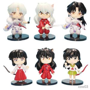 Action Toy Figures 10CM Anime Figure version Monster Silver Long Hair Red Suit Model Dolls Toy Gift Collect Boxed Ornament R230710