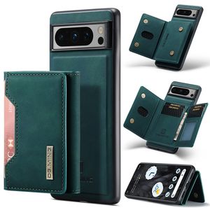 DG.MING Plånbokspaket Läderfodral för Google Pixel Fold 8 Pro 7 7A 6 6A Sony Xperia 1 10 V One Plus 11 2in1 Business Kreditkortsplats Fickhållare Kickstand-väskor