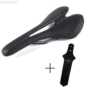 Bike Saddles bicycle seat Carbon Fiber Road Mtb Saddle Carbon Material Pads Super Light Leather Cushions Ride seat Parts Accessories HKD230710