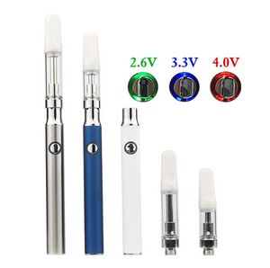 10PCS Disposable Vape Pen Rechargeable E Cigarettes Kits 0.5ml 1.0ml USB Charger Ceramic Coil Empty Glass Cartridge Mouthpiece Vapes