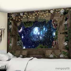 Tapestries Fantasy Starry Sky Mural Wall Hanging Tapestry Mystery Universe Home Decor Wall Background Cloth R230710