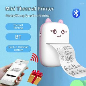 Portable Mini Thermal Printer Wirelessly BT 203dpi Po Label Memo Wrong Question Printing USB Cable Imprimante