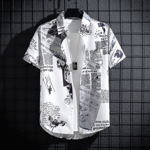 Camicie eleganti da uomo Camicie a maniche corte da uomo T-shirt stampate sottili polo maschili e femminili personalità giovanili 230710