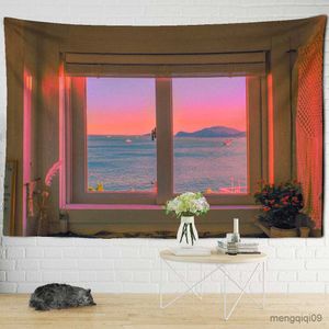 Tapeçarias 3D Ocean View Wall Tapeçaria Underwater World Wall Tapeçaria Home Background Decoração de Parede Tapeçaria R230710