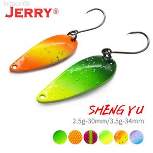 Iscas Iscas Jerry ShengYu 2,5g 3,5g Pesca Micro Colher UV Colors Area Iscas Truta Pal Metal Bait Spinner Chub Perch HKD230710