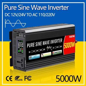 Стартер для прыжка 12V 220V Pure Sine Wave 24 В 110 В постоянного тока до AC 2000W 3000W 4000W 5000 Вт Многофункциональный трансформатор мощности CAR Solar Inverter HKD230710