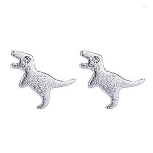 Brincos Stud 925 Solid Sterling Silver Piercing Animal Dinosaur For Women Girls Wedding Party Gift Femme Jewelry Eh1030