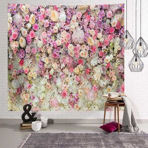 Gobelänger Blomma Gobelänger Ros Körsbärsblommor Temavägg Hem Esteticism Gobeläng för sovrum Vardagsrumsdekoration Hänggardin R230710