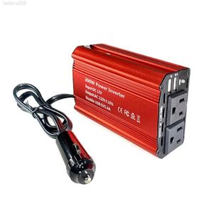 Urządzenie do awaryjnego uruchamiania 300w przetwornica napięcia 12v Dc do 110v konwerter z portami Usb 2 AC Adapter gniazda samochodowego do podróży i biwakowania HKD230710